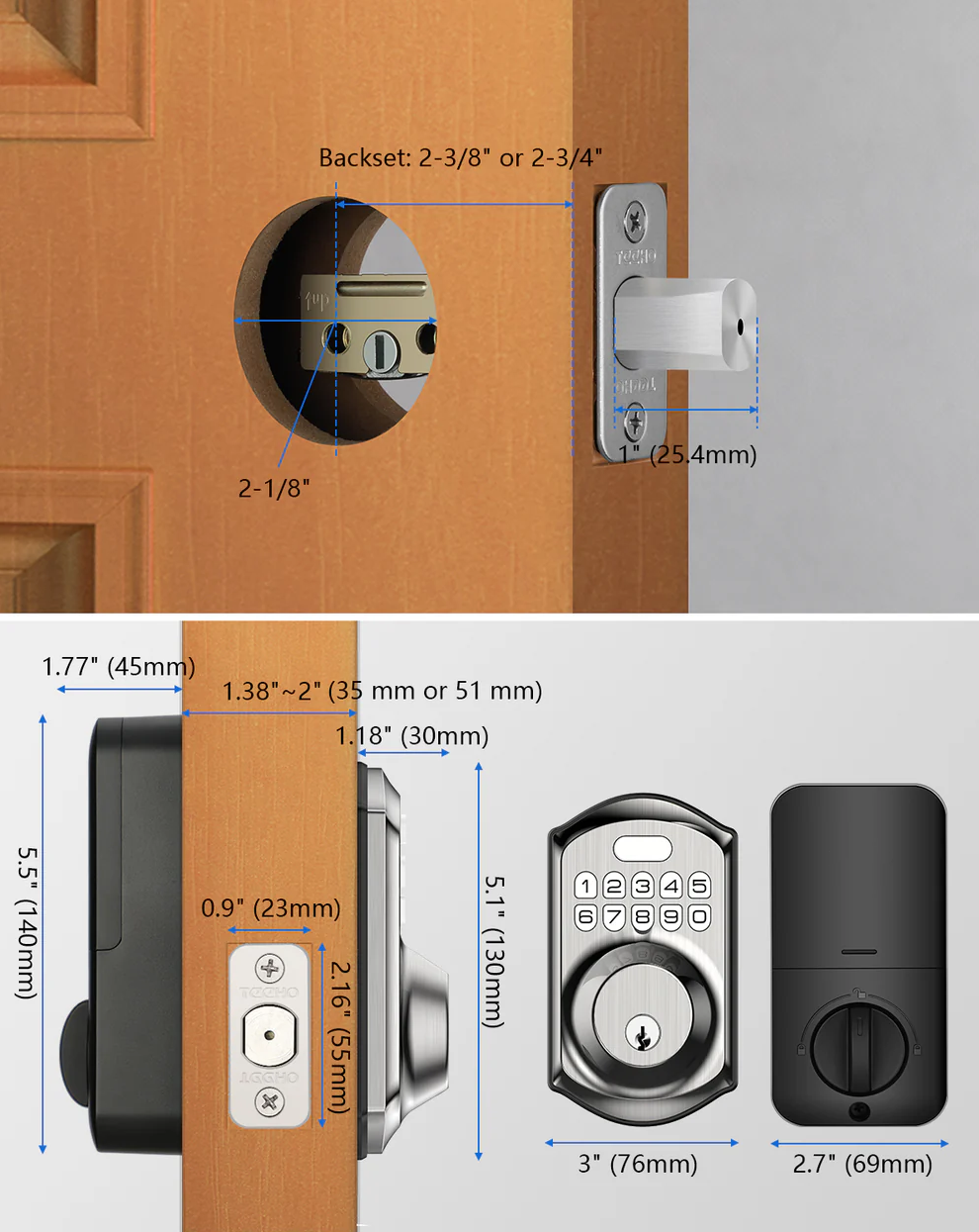 TEEHO TE001 Keypad Deadbolt